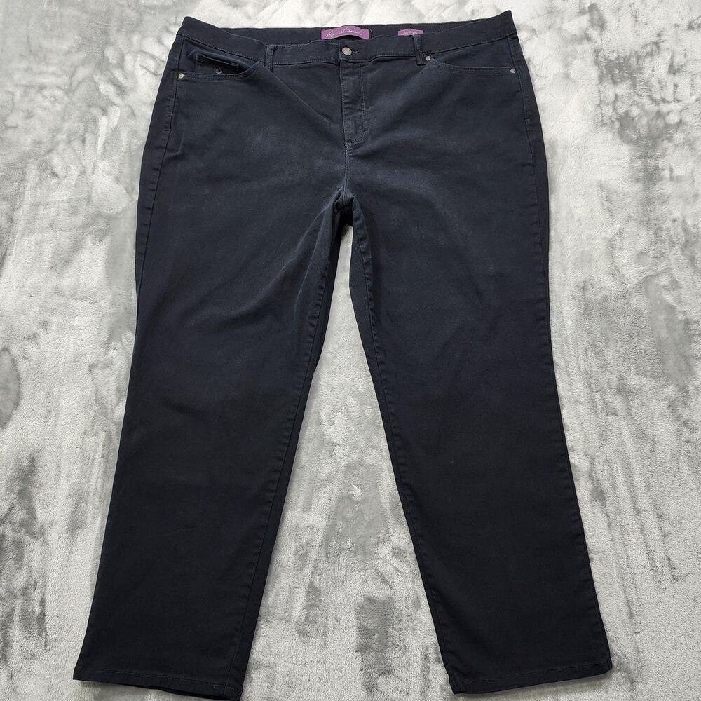 Gloria Vanderbilt Jeans Womens 22W Black Amanda High Rise Slim Tapered Stretch